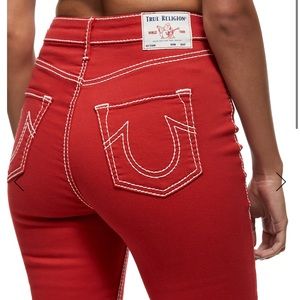 True religion x raven tracy high rise Jennie curvy big t red denim size 30